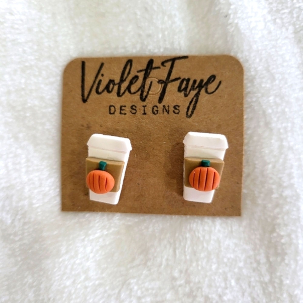 Brand new pumpkin spice earrings